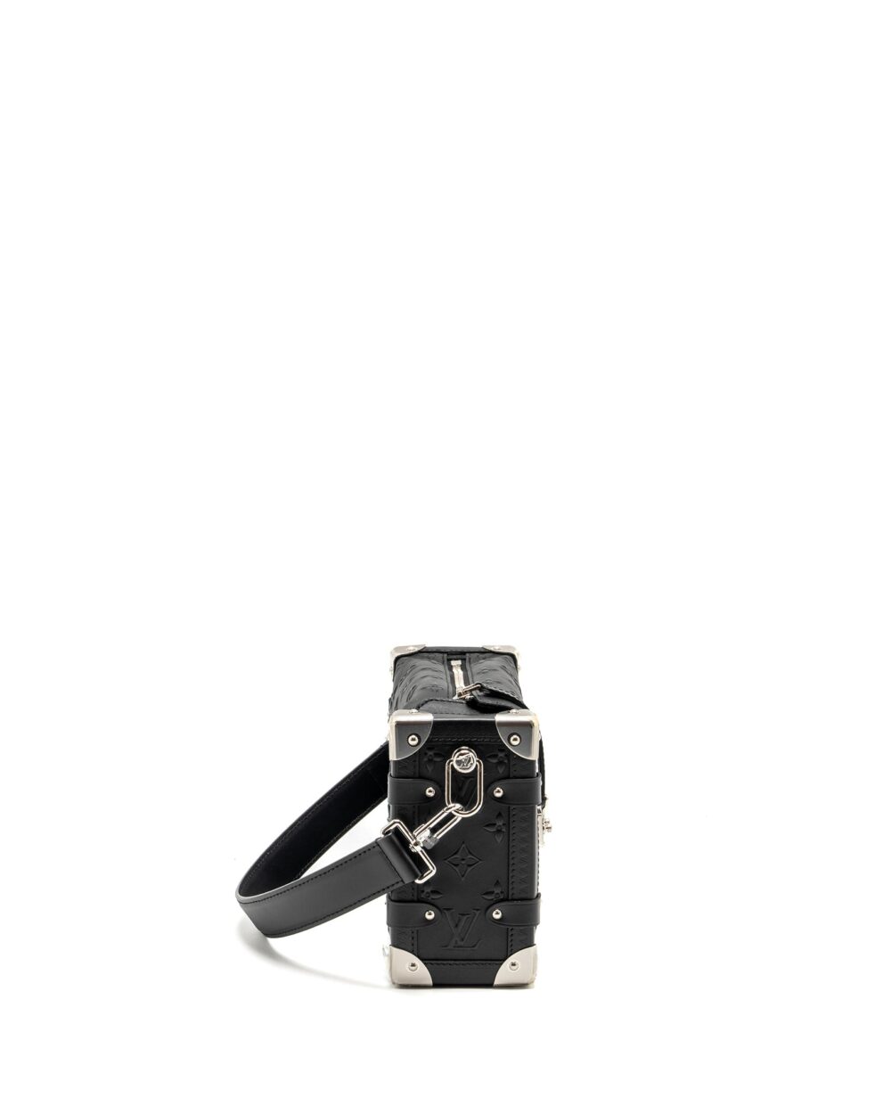 AAA Replica Louis Vuitton LV SIDE TRUNK MONOGRAM DEBOSSED CALFSKIN BLACK SHW