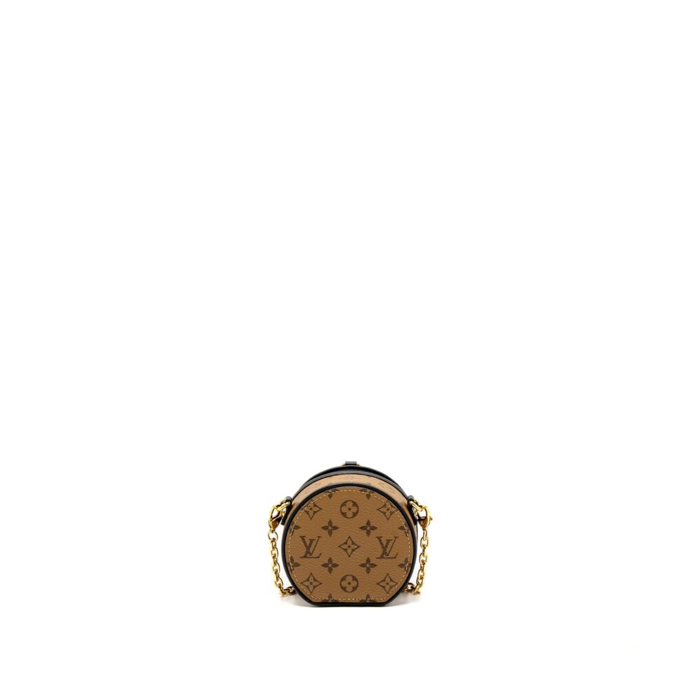 AAA Replica Louis Vuitton LV BOITE CHAPEAU NECKLACE/MINI CHAIN BAG MONOGRAM REVERSE CANVAS GHW