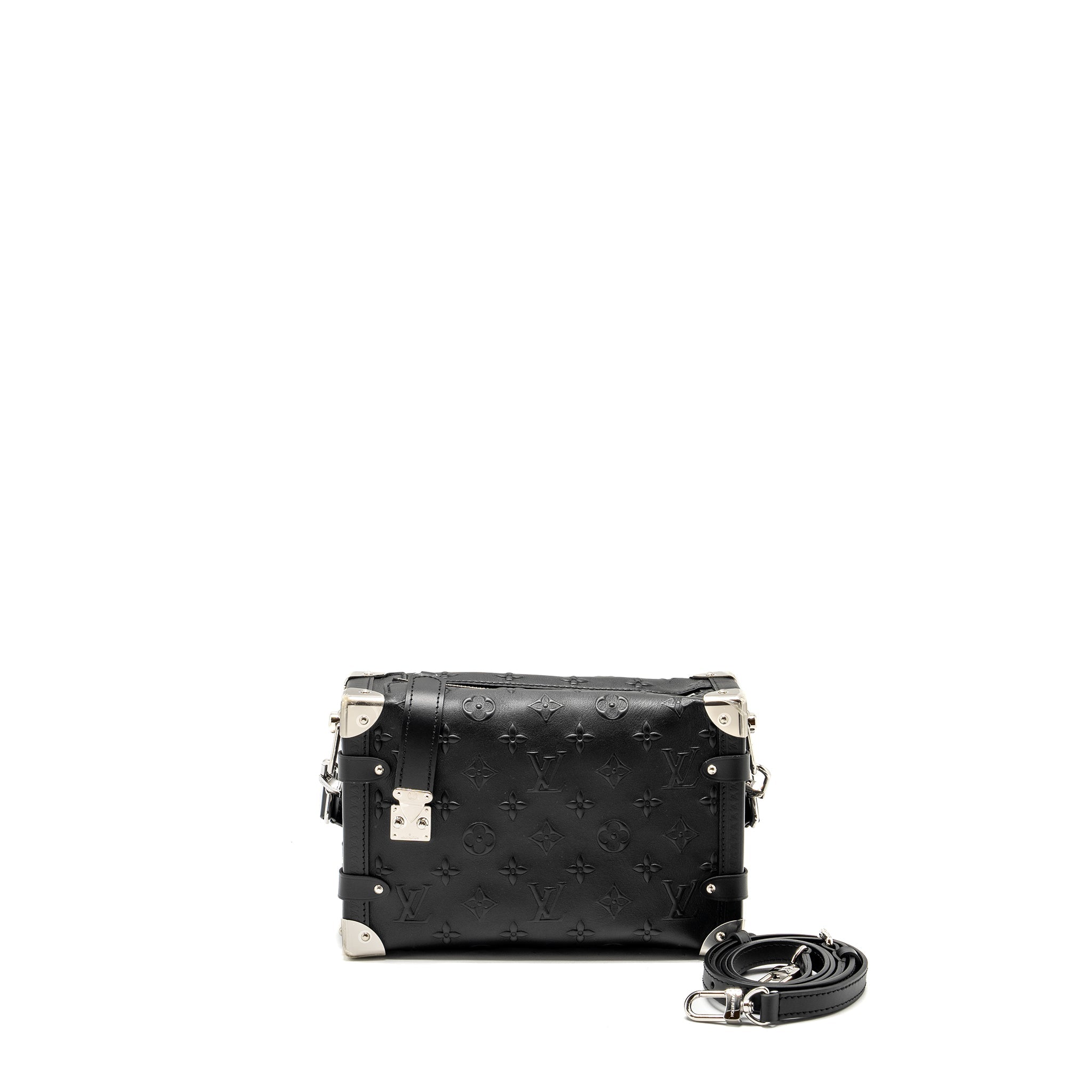 AAA Replica Louis Vuitton LV SIDE TRUNK MONOGRAM DEBOSSED CALFSKIN BLACK SHW