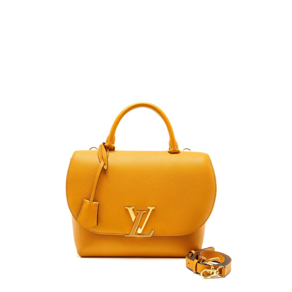 AAA Replica Louis Vuitton LV TOP HANDLE FLAP BAG CALFSKIN YELLOW GHW