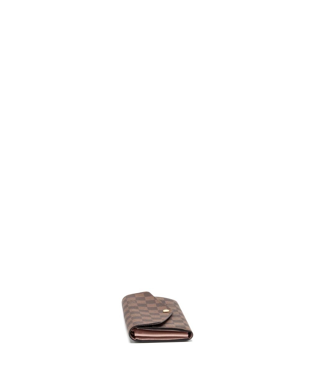 AAA Replica Louis Vuitton LV SARAH WALLET DAMIER EBENE / ROSE BALLERINE