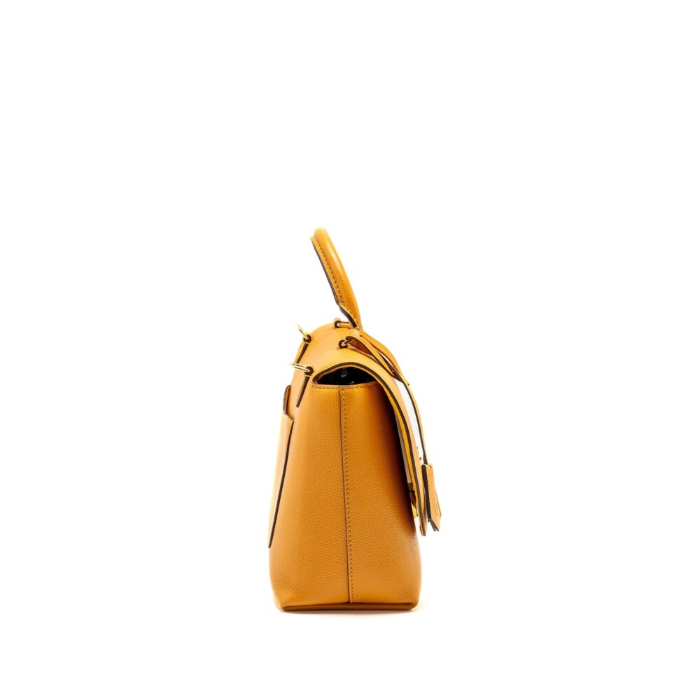 AAA Replica Louis Vuitton LV TOP HANDLE FLAP BAG CALFSKIN YELLOW GHW