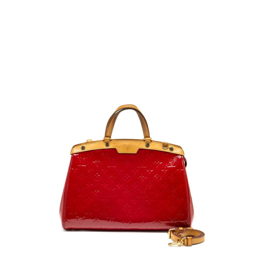 AAA Replica Louis Vuitton LV VERNIS BREA MM BAG MONOGRAM PATENT ROSE INDIAN GHW