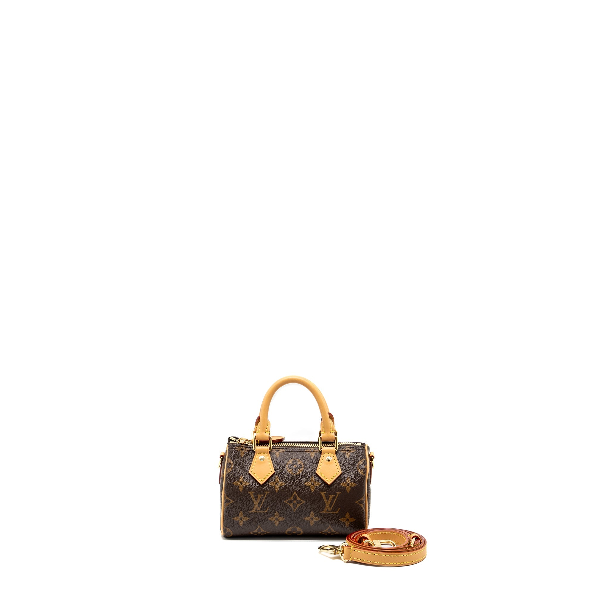 AAA Replica Louis Vuitton LV NANO SPEEDY MONOGRAM CANVAS GHW (NEW VERSION)