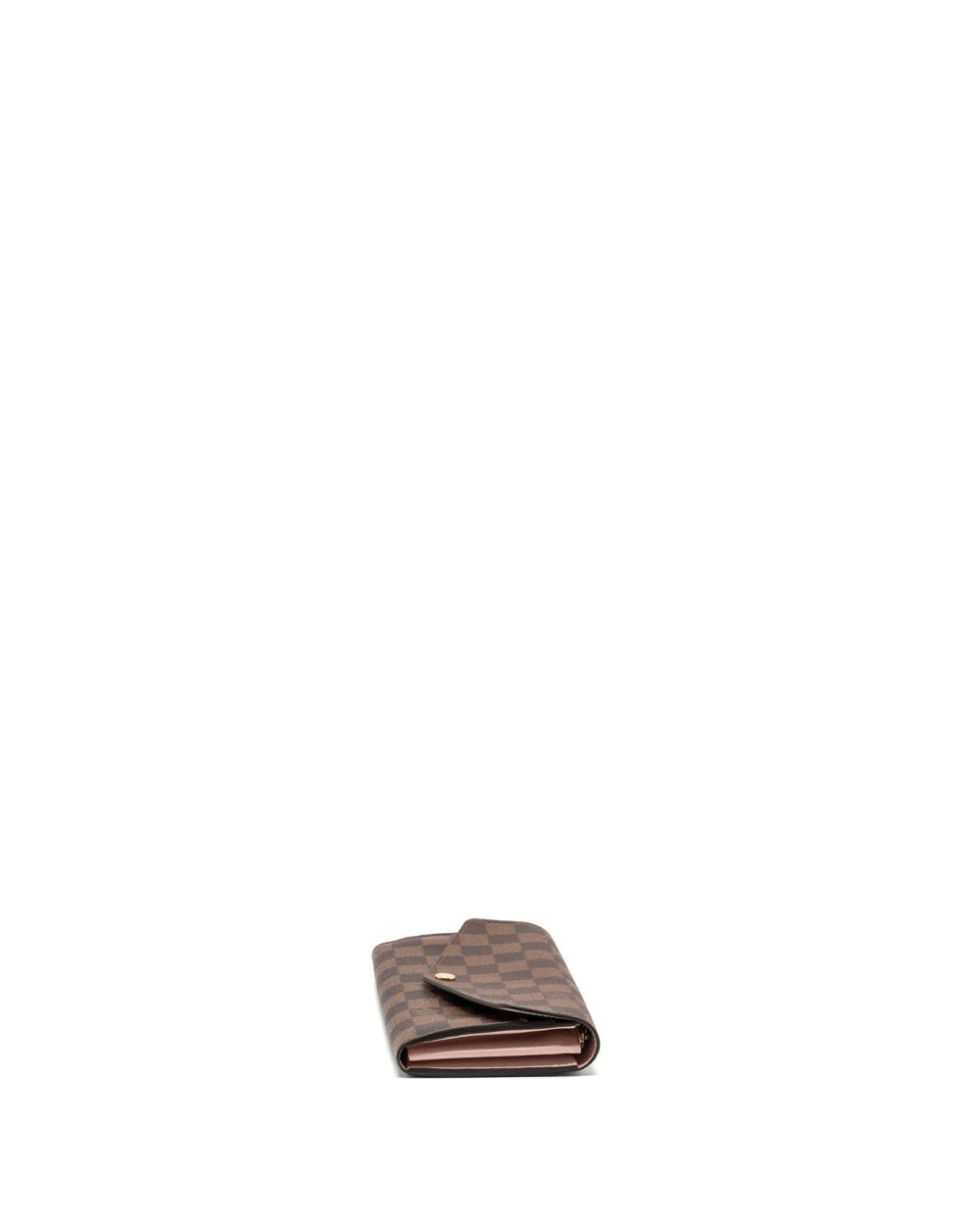 AAA Replica Louis Vuitton LV SARAH WALLET DAMIER EBENE / ROSE BALLERINE