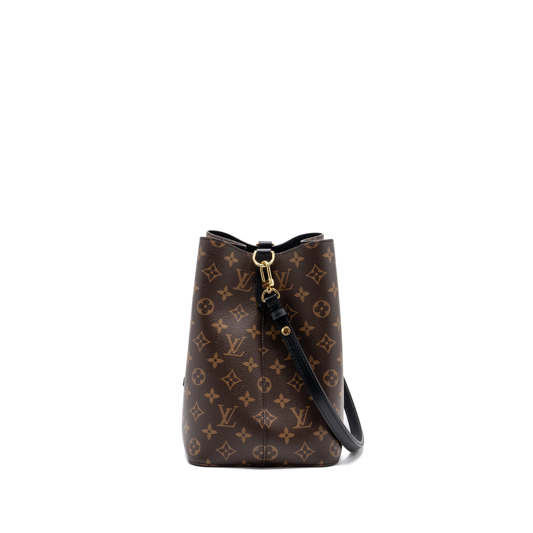 AAA Replica Louis Vuitton LV NEONOE MONOGRAM CANVAS BLACK GHW (NEW VERSION)