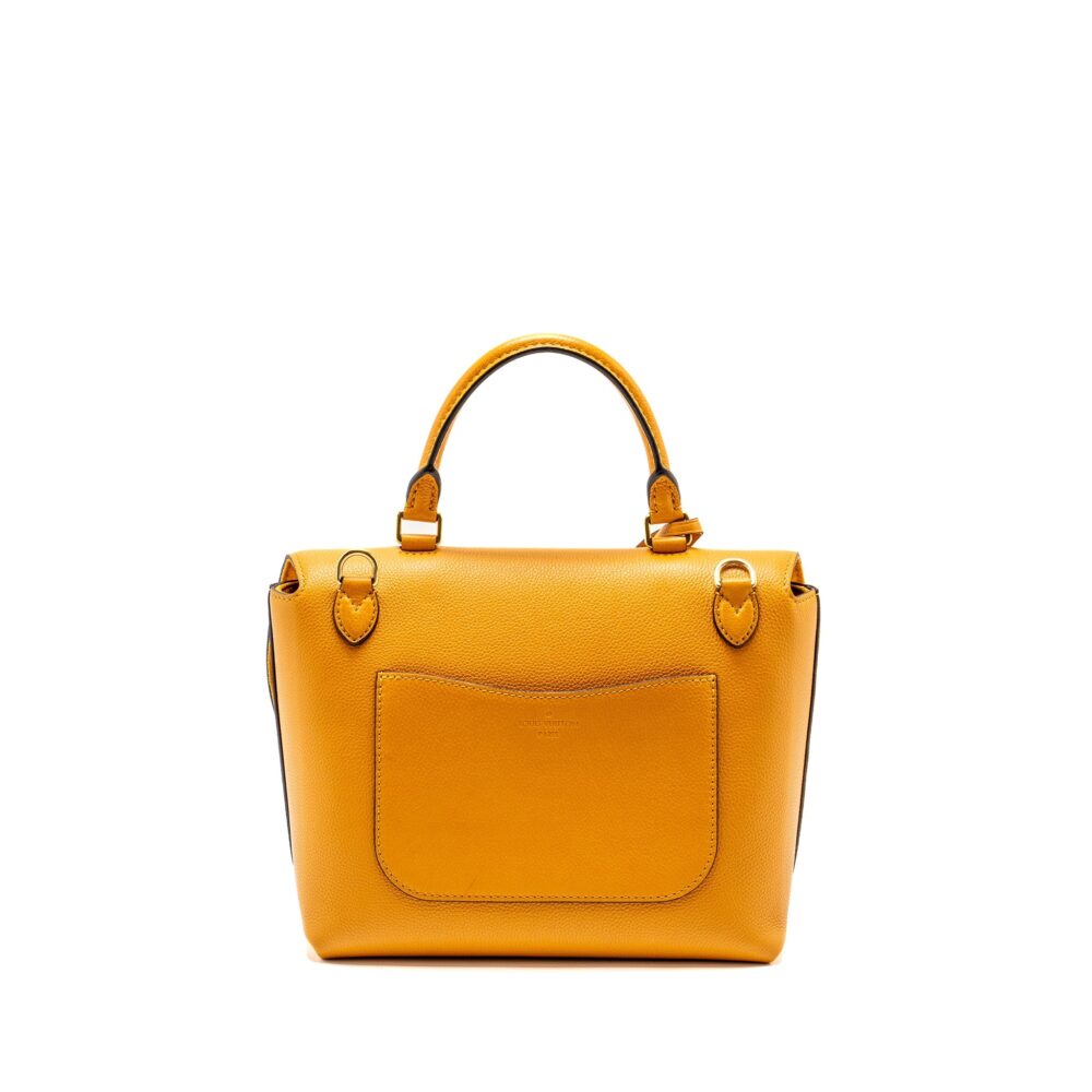 AAA Replica Louis Vuitton LV TOP HANDLE FLAP BAG CALFSKIN YELLOW GHW
