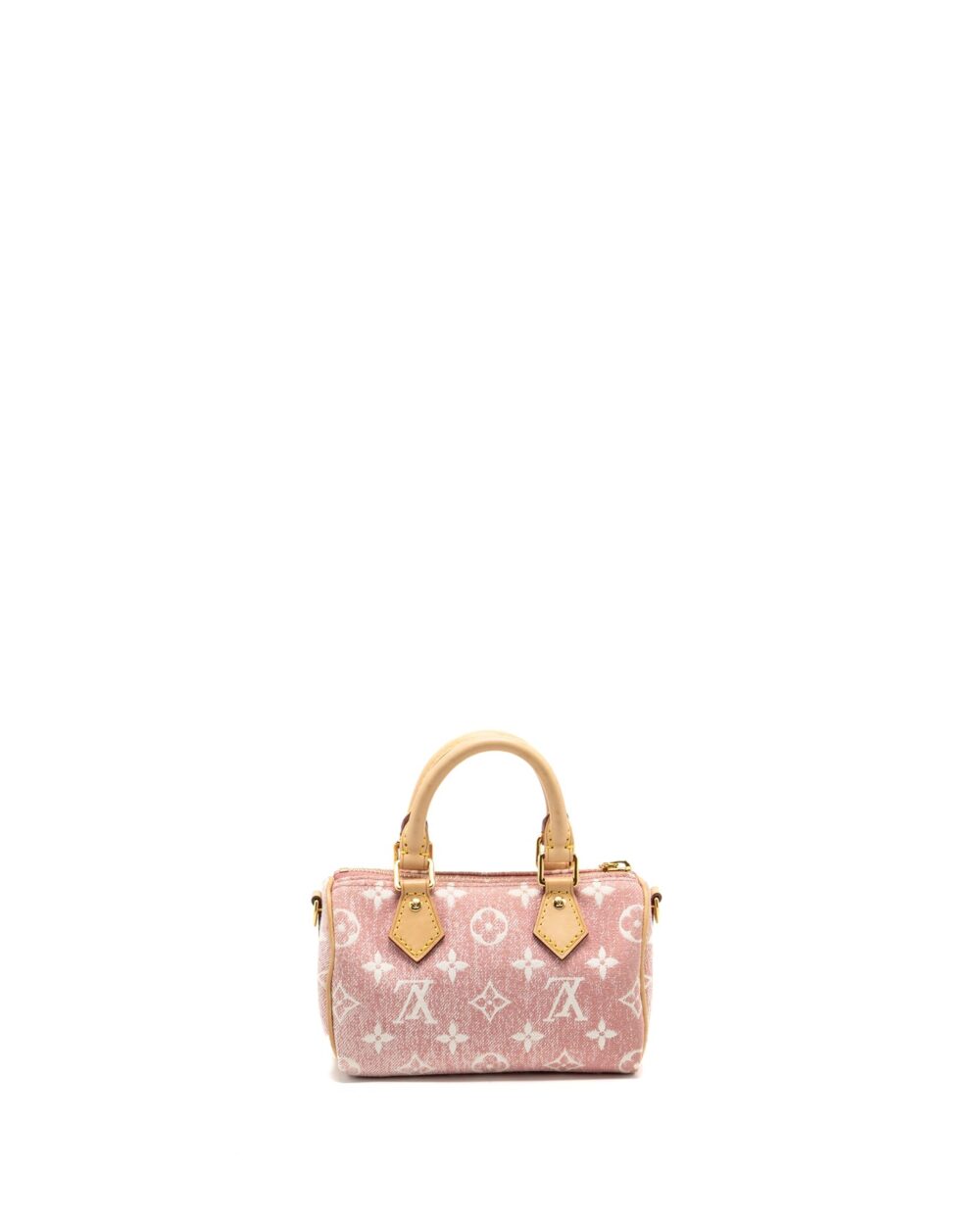 AAA Replica Louis Vuitton LV NANO SPEEDY MONOGRAM JACQUARD DENIM PINK GHW