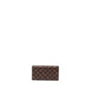 AAA Replica Louis Vuitton LV SARAH WALLET DAMIER EBENE / ROSE BALLERINE