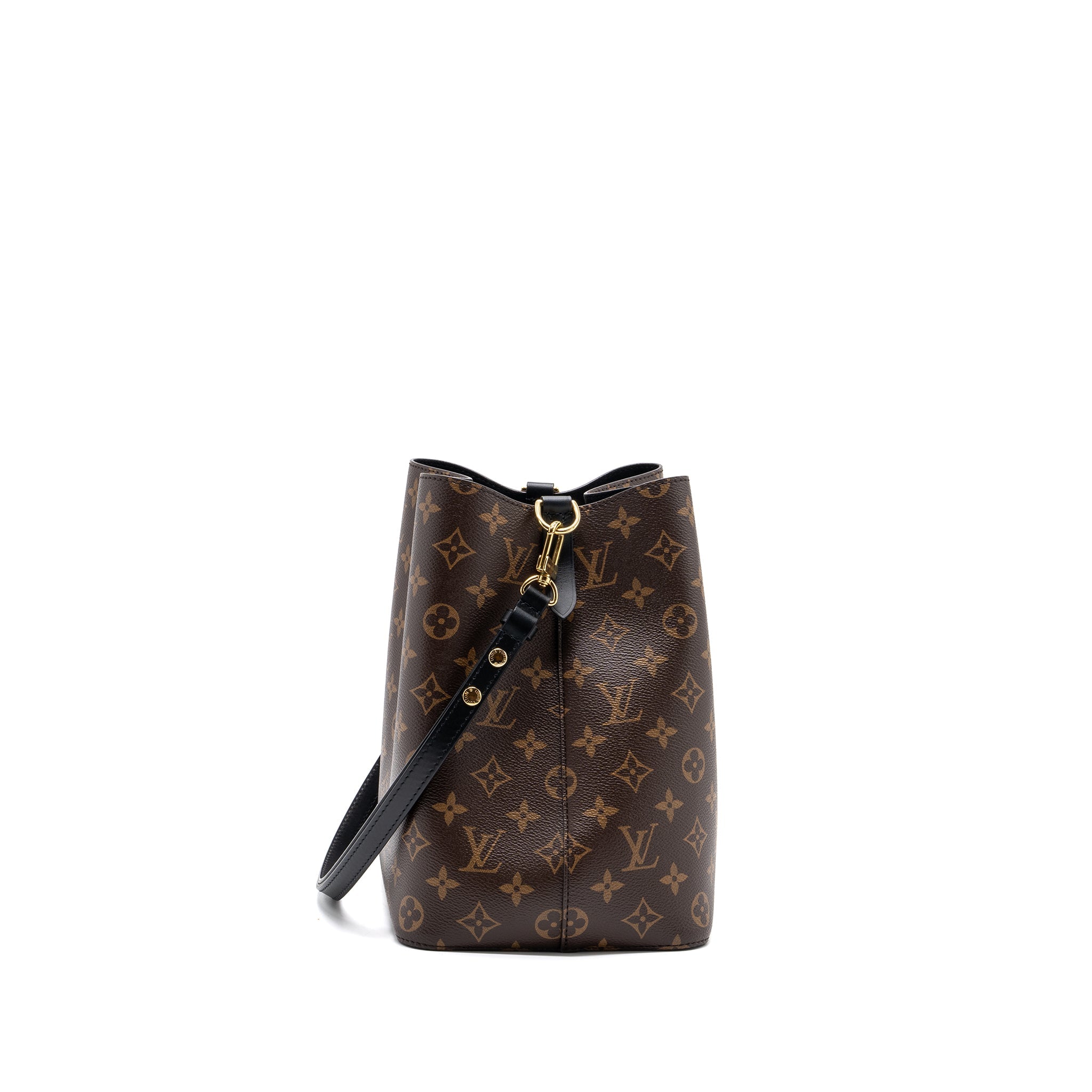 AAA Replica Louis Vuitton LV NEONOE MONOGRAM CANVAS BLACK GHW (NEW VERSION)