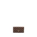 AAA Replica Louis Vuitton LV SARAH WALLET DAMIER EBENE / ROSE BALLERINE