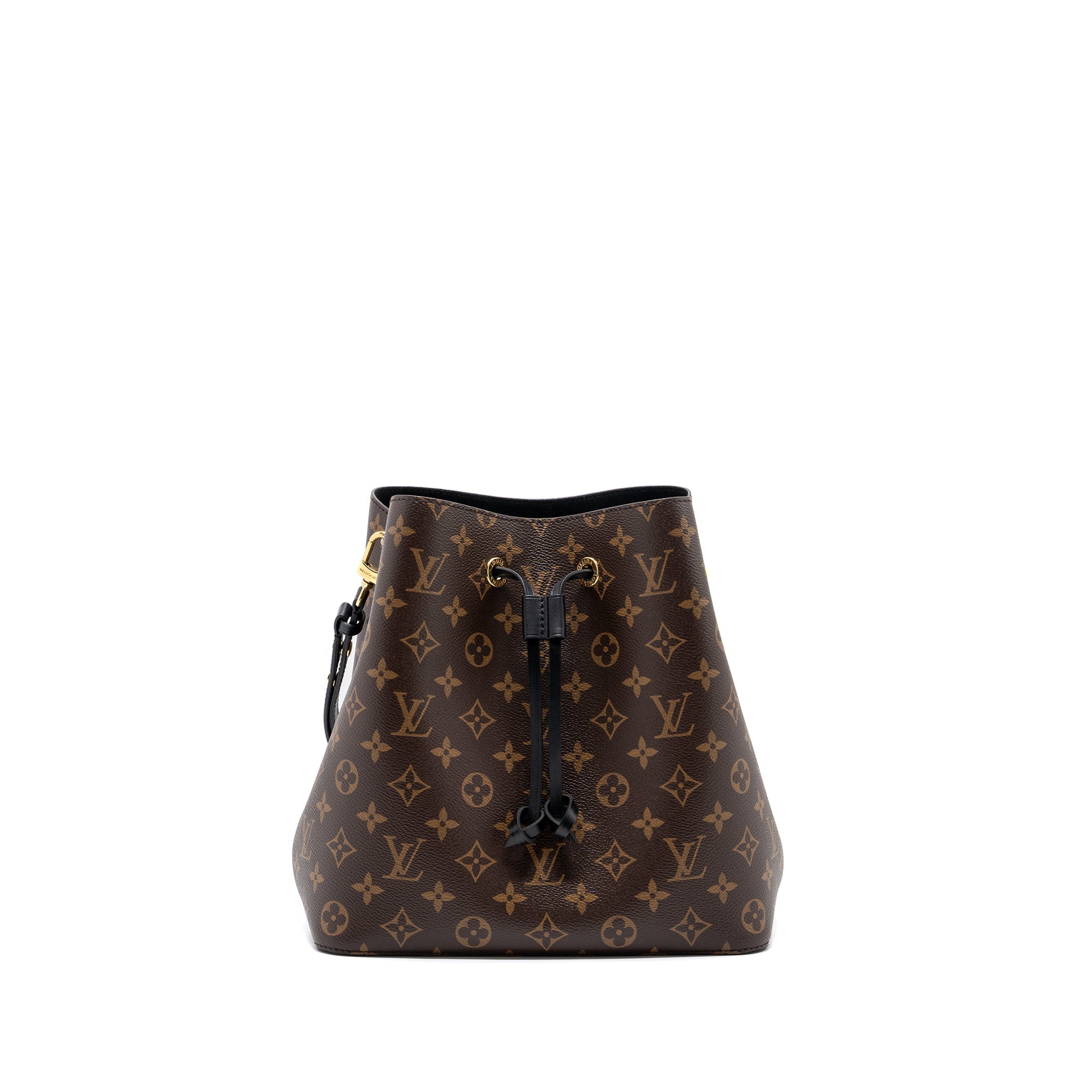 AAA Replica Louis Vuitton LV NEONOE MONOGRAM CANVAS BLACK GHW (NEW VERSION)