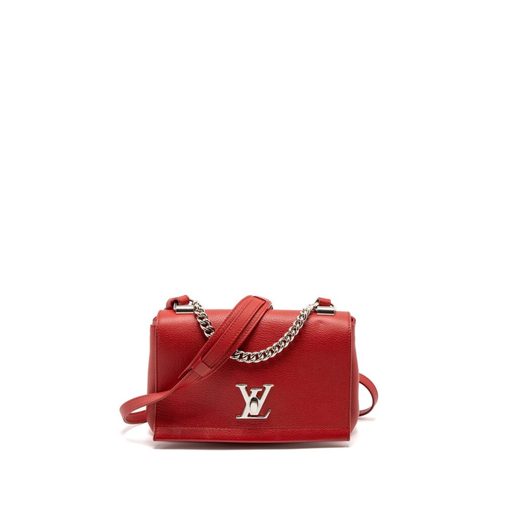 AAA Replica Louis Vuitton LV LOCKME II BB CALFSKIN RUBIS SHW