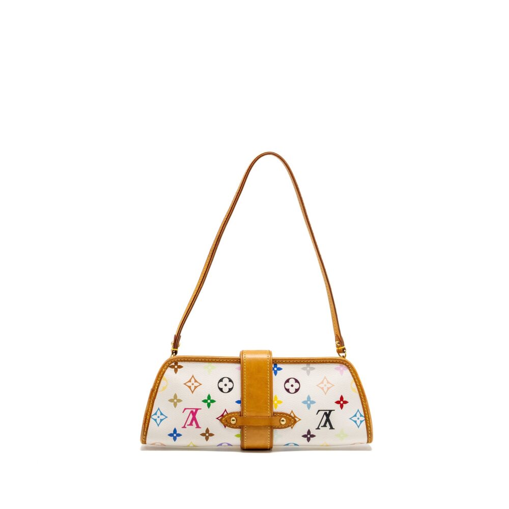 AAA Replica Louis Vuitton LV VINTAGE SHIRLEY CLUTCH MULTICOLOUR MONOGRAM CANVAS WHITE GHW