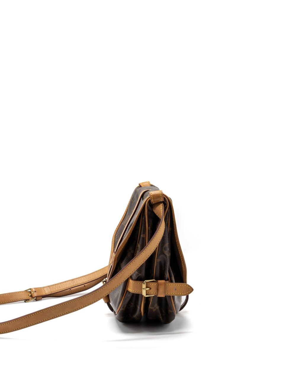 AAA Replica Louis Vuitton LV VINTAGE SAUMUR BAG MONOGRAM CANVAS GHW