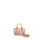 AAA Replica Louis Vuitton LV NANO SPEEDY MONOGRAM JACQUARD DENIM PINK GHW