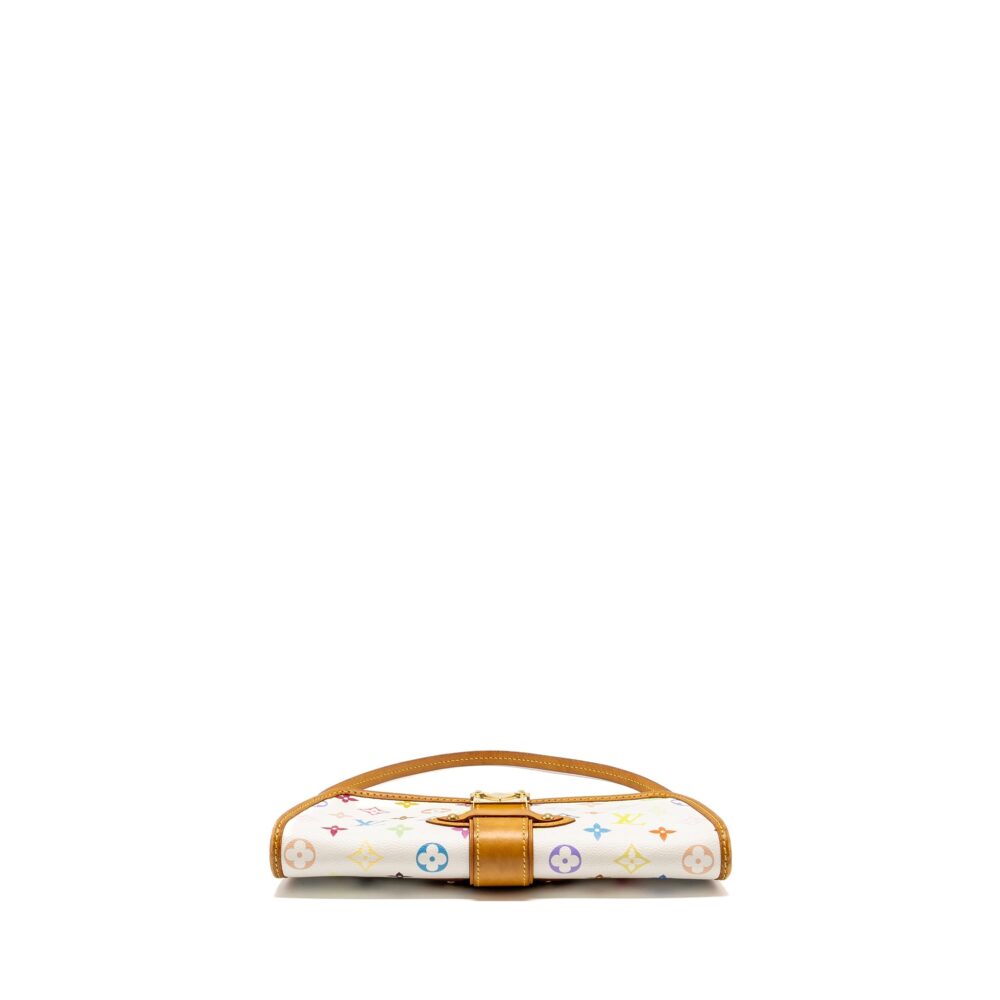 AAA Replica Louis Vuitton LV VINTAGE SHIRLEY CLUTCH MULTICOLOUR MONOGRAM CANVAS WHITE GHW