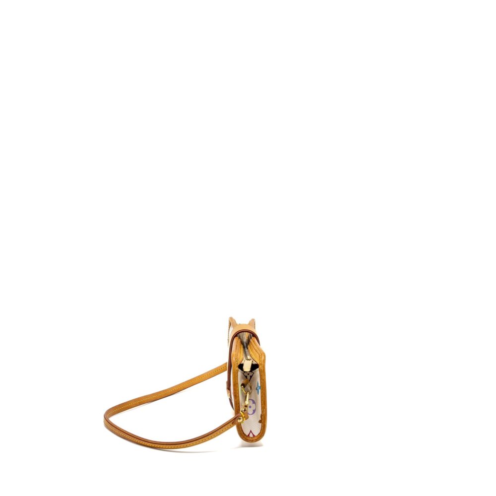 AAA Replica Louis Vuitton LV VINTAGE SHIRLEY CLUTCH MULTICOLOUR MONOGRAM CANVAS WHITE GHW