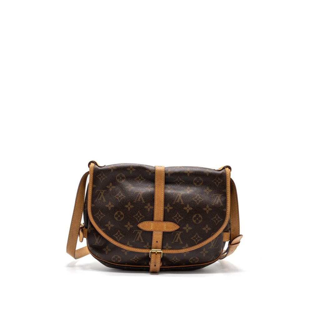 AAA Replica Louis Vuitton LV VINTAGE SAUMUR BAG MONOGRAM CANVAS GHW