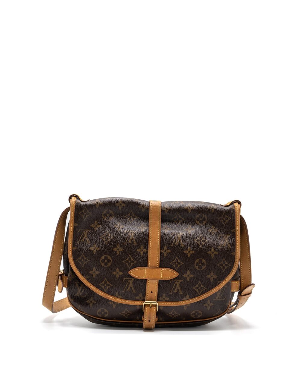 AAA Replica Louis Vuitton LV VINTAGE SAUMUR BAG MONOGRAM CANVAS GHW
