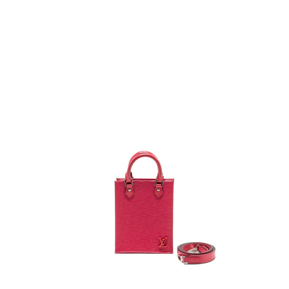 AAA Replica Louis Vuitton LV PETIT SAC PLAT EPI ROSE PONDICHERRY SHW