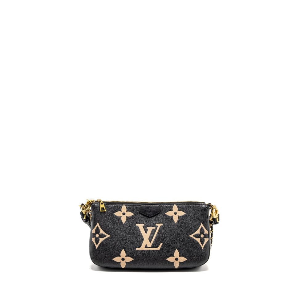 AAA Replica Louis Vuitton LV MULTI POCHETTE ACCESSORIES BICOLOUR MONOGRAM EMPREINTE GHW