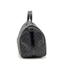 AAA Replica Louis Vuitton LV KEEPALL BANDOULIERE 45 DAMIER GRAPHITE CANVAS BLACK SHW