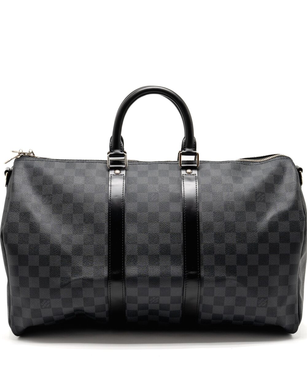 AAA Replica Louis Vuitton LV KEEPALL BANDOULIERE 45 DAMIER GRAPHITE CANVAS BLACK SHW