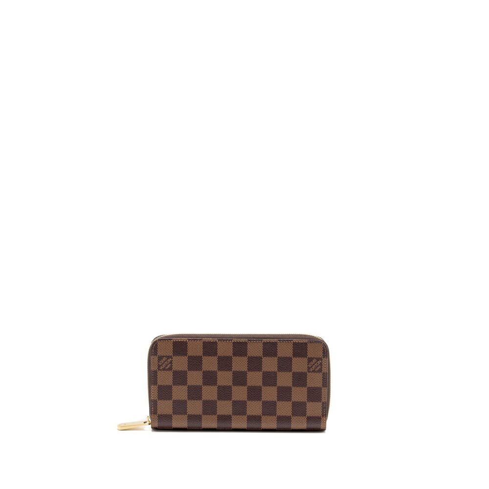 AAA Replica Louis Vuitton LV ZIPPY ORGANIZER MONOGRAM CANVAS DAMIER EBENE GHW