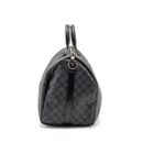 AAA Replica Louis Vuitton LV KEEPALL BANDOULIERE 45 DAMIER GRAPHITE CANVAS BLACK SHW