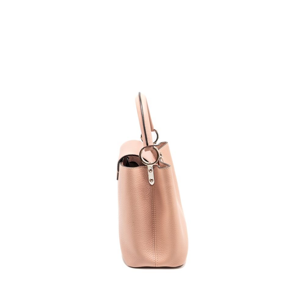 AAA Replica Louis Vuitton LV CAPUCINES MM TAURILLON PINK SHW