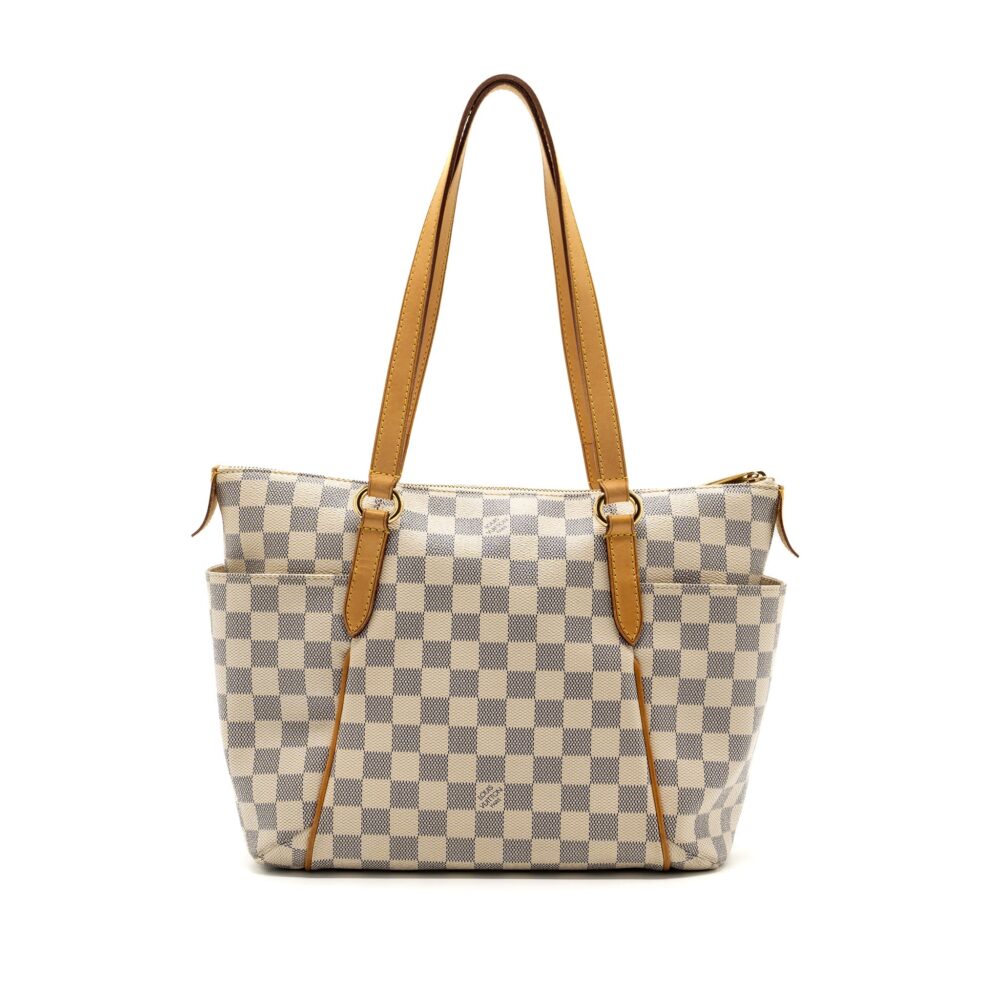 AAA Replica Louis Vuitton LV TOTE BAG DAMIER AZUR GHW
