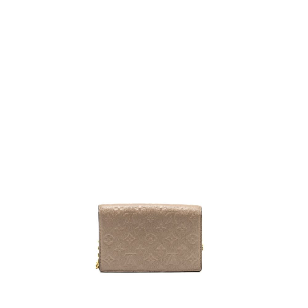 AAA Replica Louis Vuitton LV VAVIN CHAIN WALLET MONOGRAM EMPREINTE GREY GHW