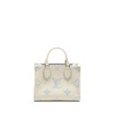 AAA Replica Louis Vuitton LV ONTHEGO PM BICOLOUR MONOGRAM EMPREINTE LATTE/CANDY BLUE GHW