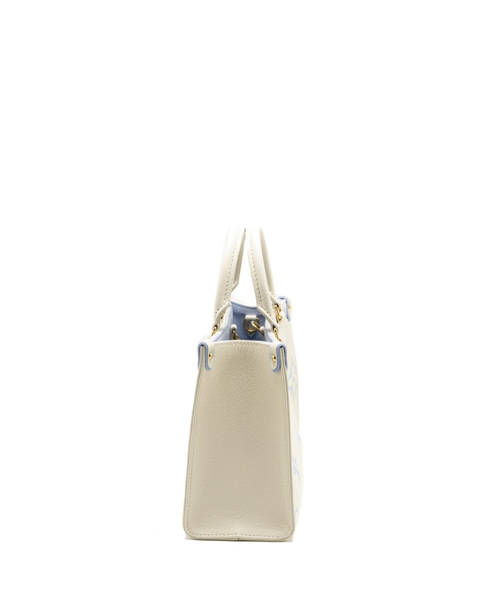 AAA Replica Louis Vuitton LV ONTHEGO PM BICOLOUR MONOGRAM EMPREINTE LATTE/CANDY BLUE GHW