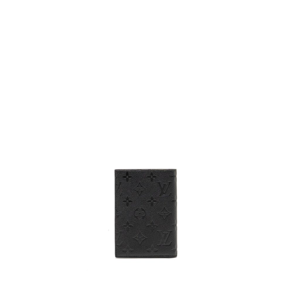 AAA Replica Louis Vuitton LV PASSPORT COVER MONOGRAM EMPREINTE LEATHER BLACK