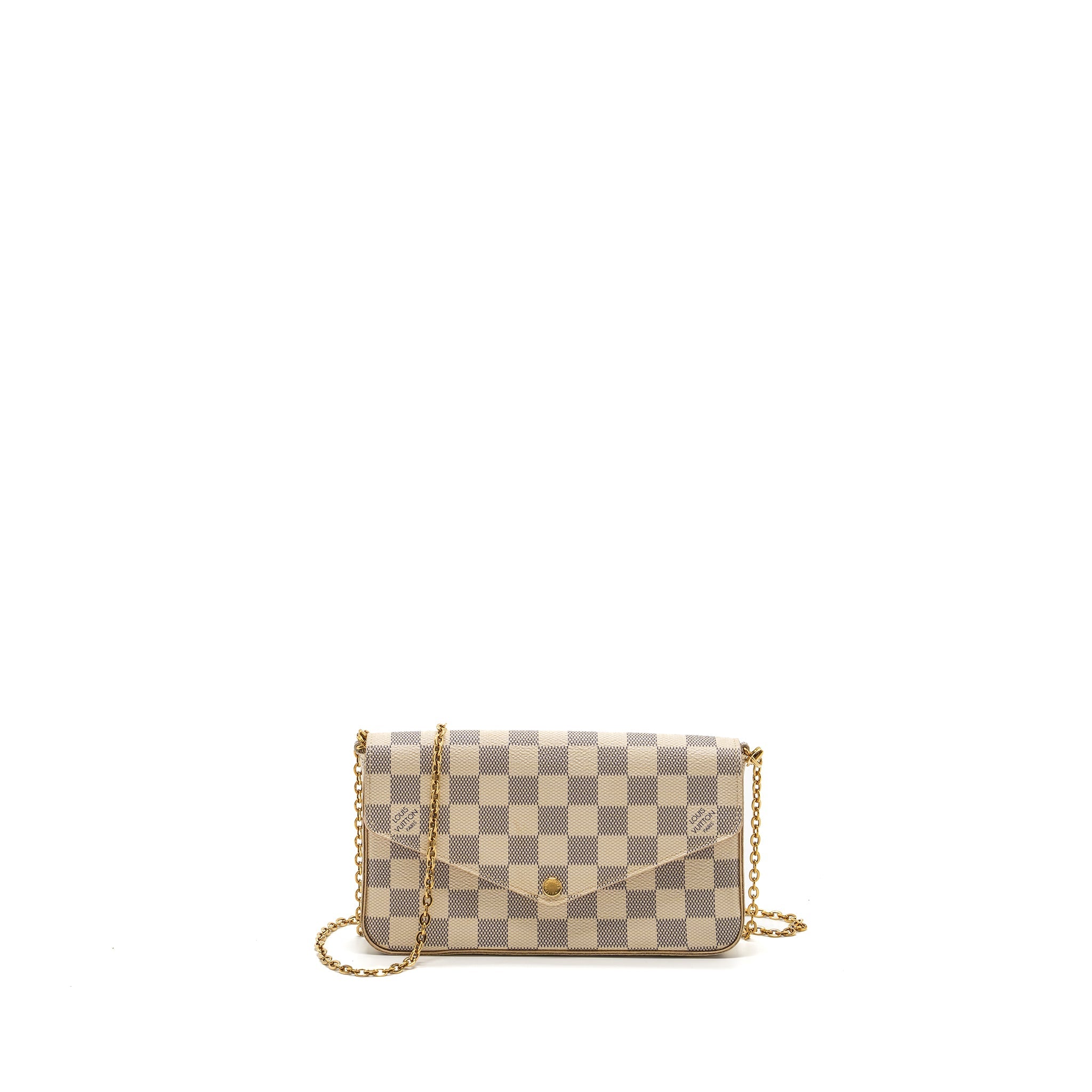 AAA Replica Louis Vuitton LV FELICIE POCHETTE DAMIER AZUR CANVAS GHW