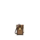 AAA Replica Louis Vuitton LV VERTICAL TRUNK POCHETTE WITH CHAIN MONOGRAM REVERSE CANVAS GHW
