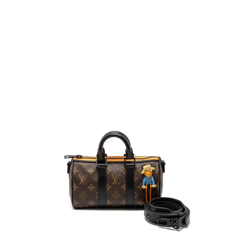 AAA Replica Louis Vuitton LV KEEPALL XS ZOOM WITH FRIENDS MONOGRAM CANVAS BLACK HARDWARE (NEW VERSION)