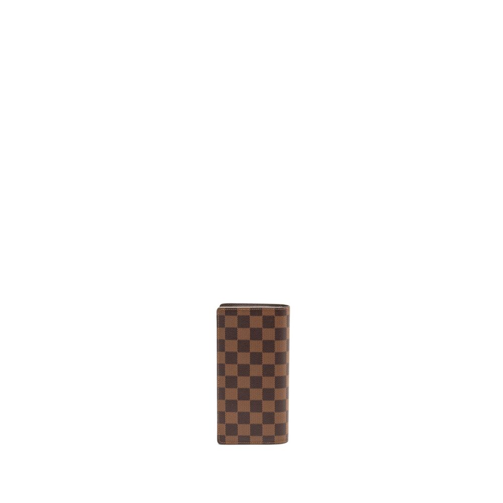 AAA Replica Louis Vuitton LV BRAZZA LONG WALLET DAMIER EBENE CANVAS GHW