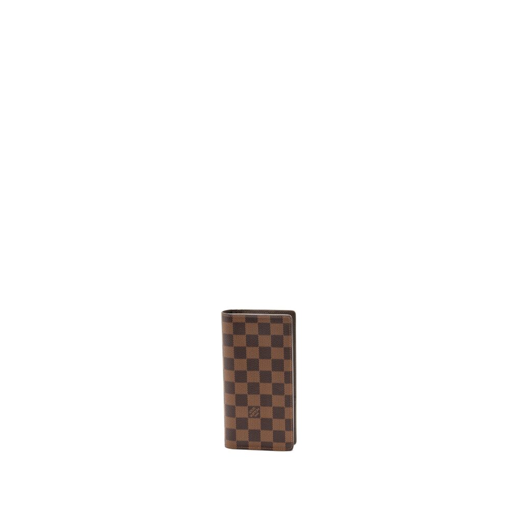 AAA Replica Louis Vuitton LV BRAZZA LONG WALLET DAMIER EBENE CANVAS GHW