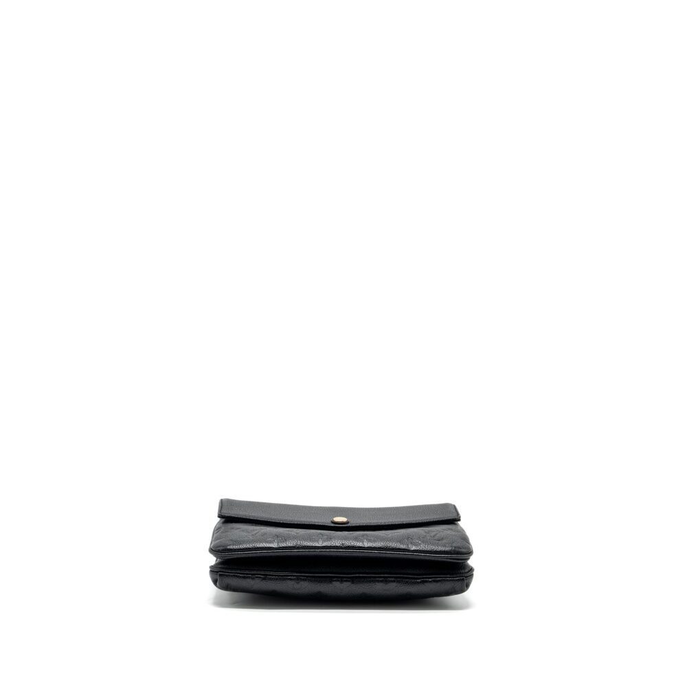 AAA Replica Louis Vuitton LV ENVELOP POCHETTE MONOGRAM EMPREINTE BLACK GHW