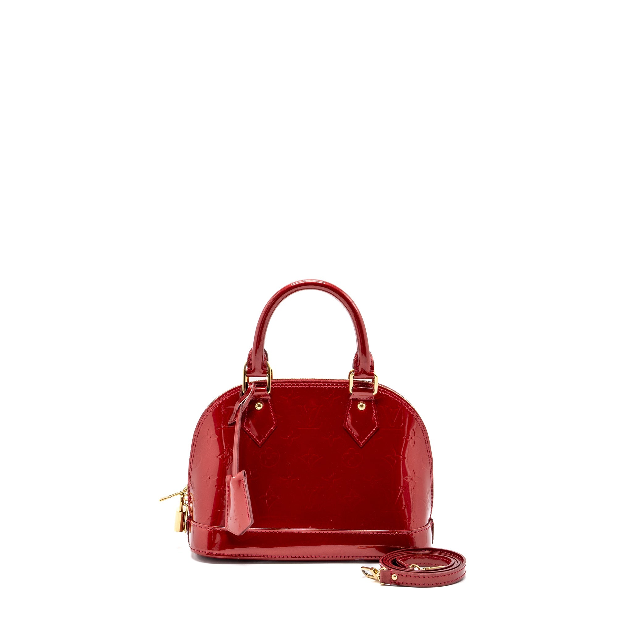 AAA Replica Louis Vuitton LV ALMA BB PATENT RED GHW