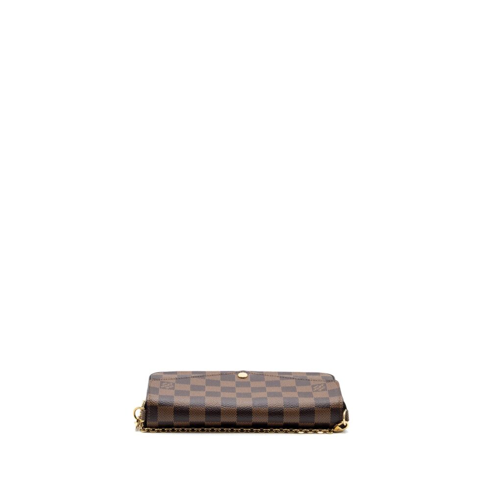 AAA Replica Louis Vuitton LV FELICIE POCHETTE DAMIER EBENE CANVAS GHW
