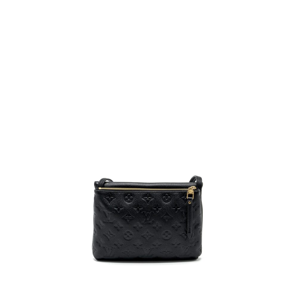 AAA Replica Louis Vuitton LV ENVELOP POCHETTE MONOGRAM EMPREINTE BLACK GHW
