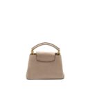 AAA Replica Louis Vuitton LV CAPUCINES BB TAURILLON LIGHT GREY GHW