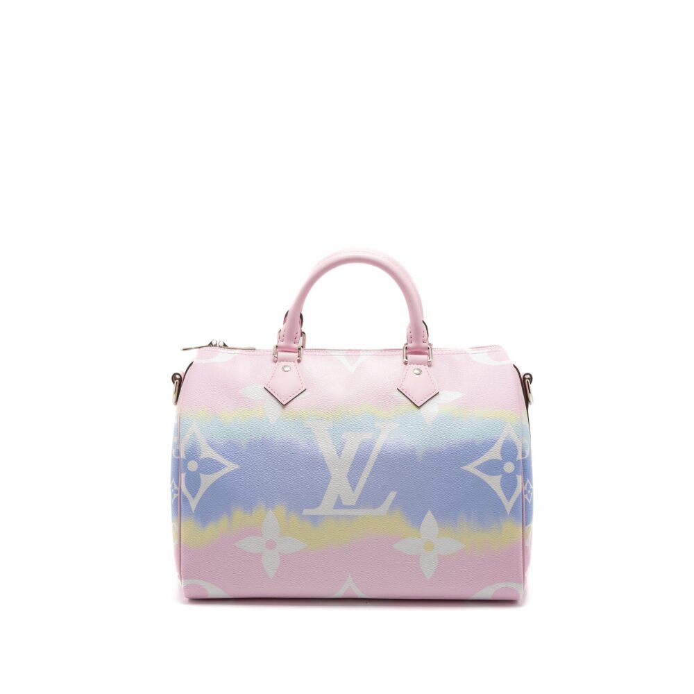 AAA Replica Louis Vuitton LV SPEEDY BANDOULIERE 30 MONOGRAM ESCAL GIANT CANVAS PASTEL PINK SHW