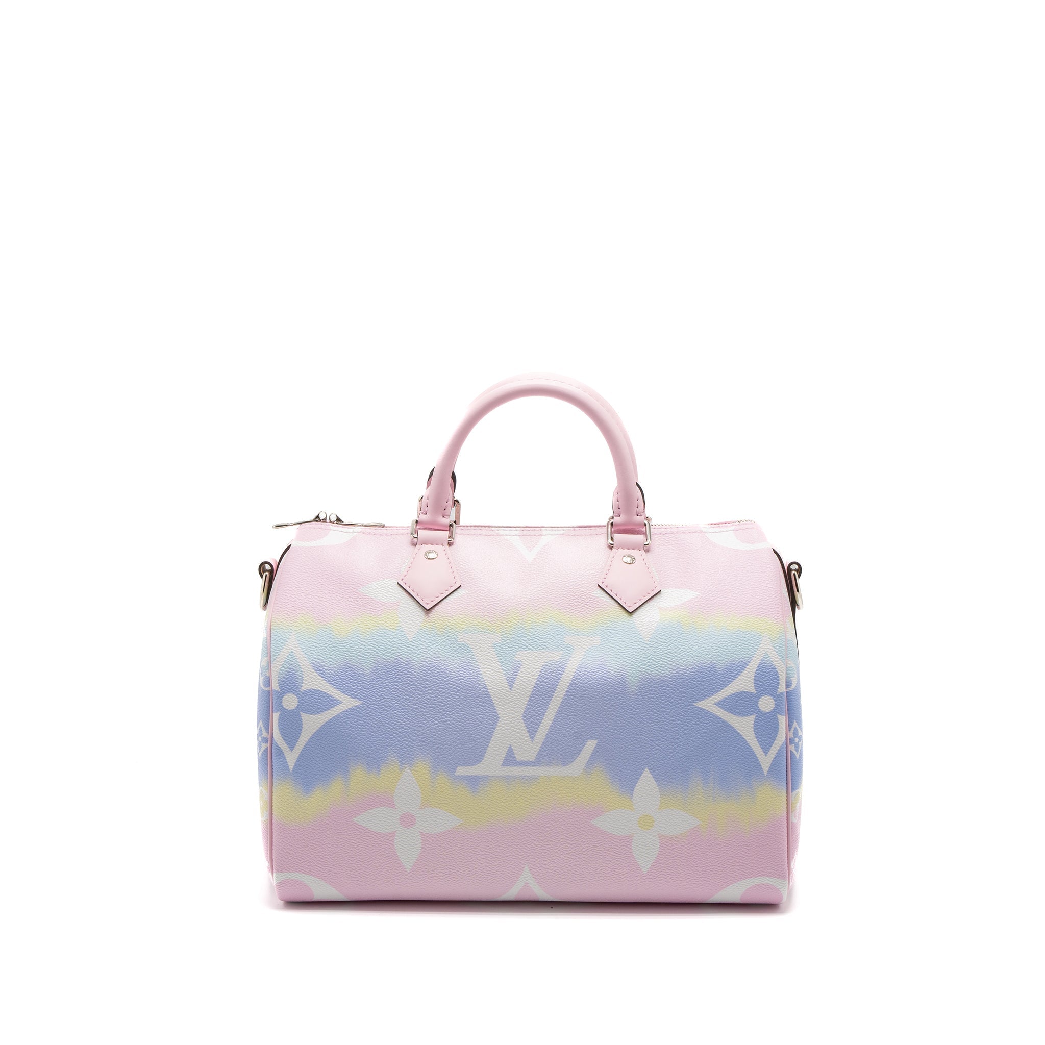 AAA Replica Louis Vuitton LV SPEEDY BANDOULIERE 30 MONOGRAM ESCAL GIANT CANVAS PASTEL PINK SHW