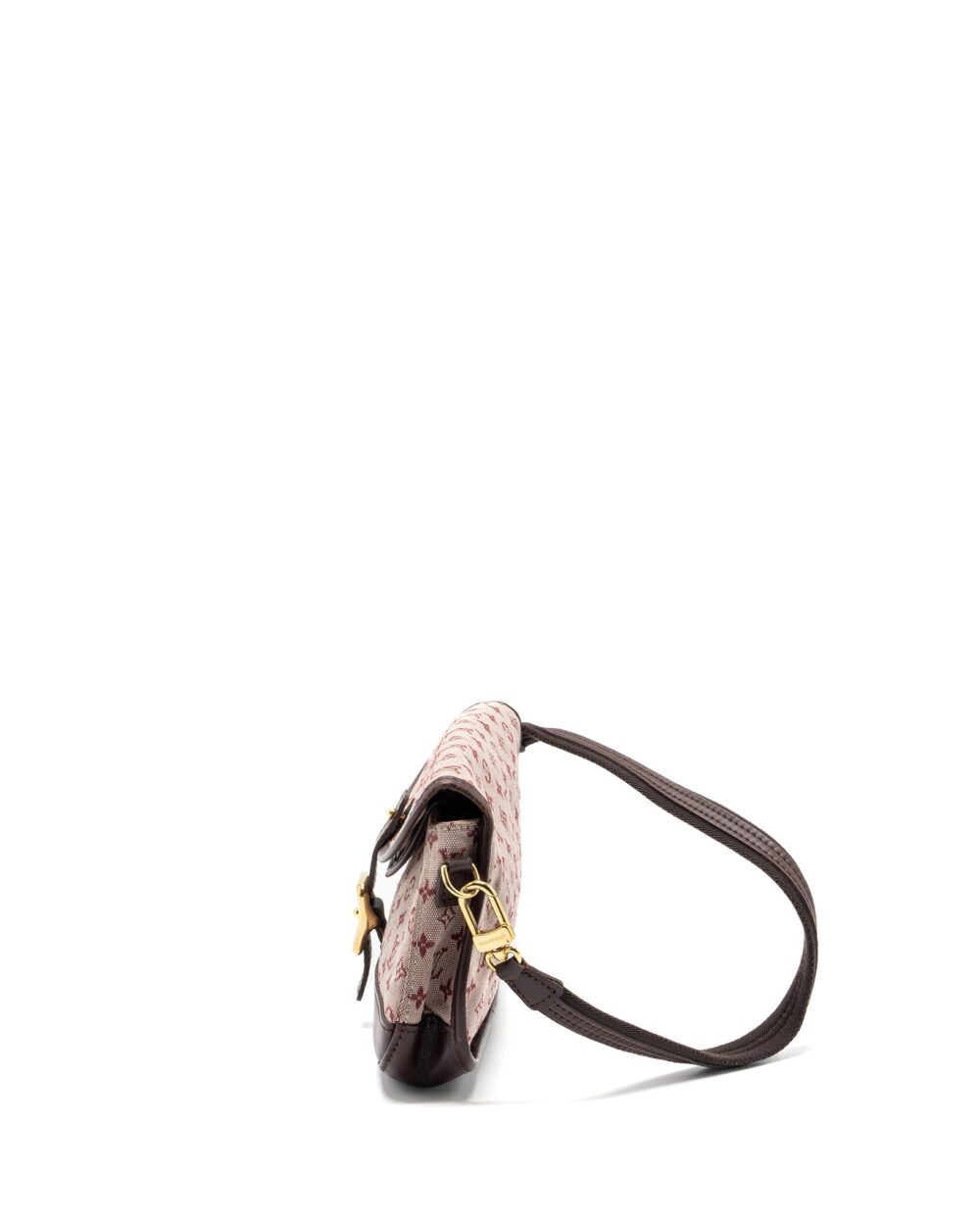 AAA Replica Louis Vuitton LV VINTAGE FLAP SHOULDER BAG FABRIC / LEATHER DARK PINK GHW