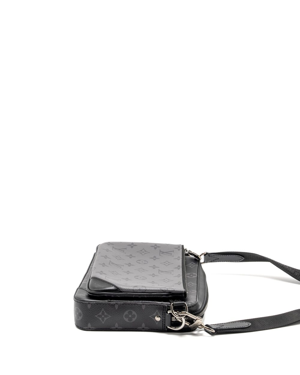 AAA Replica Louis Vuitton LV TRIO MESSANGER MONOGRAM ECLIPSE CANVAS BLACK/GREY WITH BLACK HARDWARE